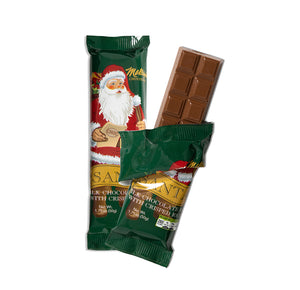 Milk Chocolate Crisped Rice Santa Bars, 30 Per Box