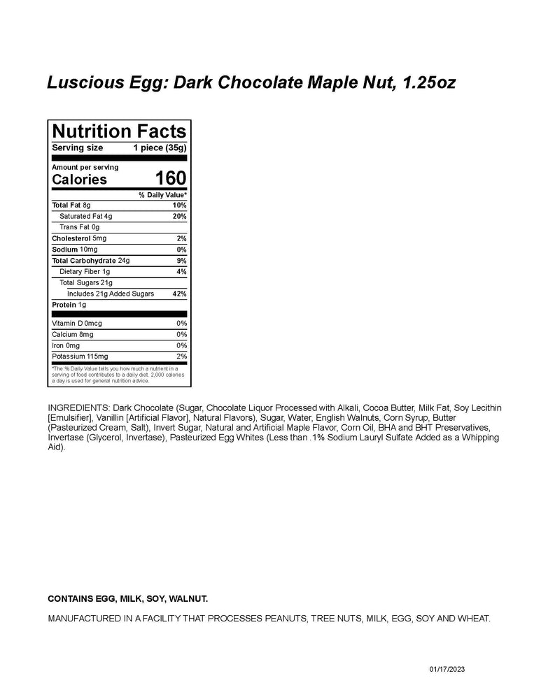 Egg 1.25oz Maple Nut Dark