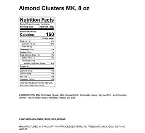 Milk Chocolate Almond Clusters Nutrition Facts