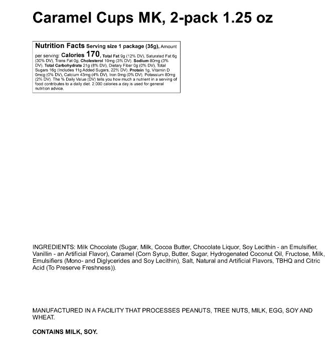 Caramel Cups 2/Bag 1.25 oz