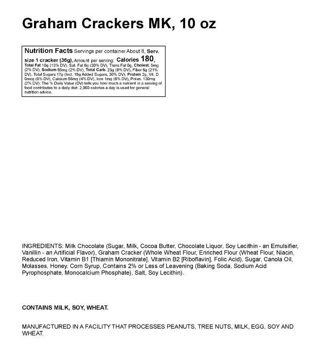 Chocolate Covered  Graham Crackers 10oz